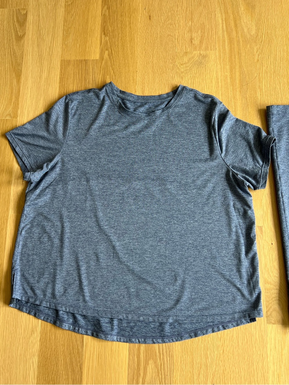 Zella Restore Soft Matching Set Blue Tempest Large Tee + Drawstring Pants, Large - Picture 8 of 10